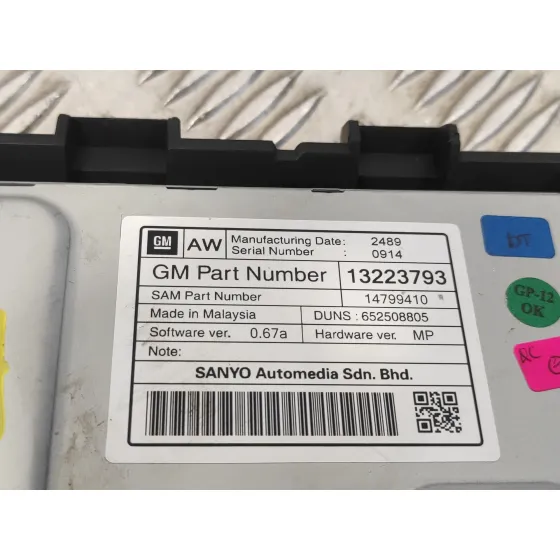 Pantalla Multifuncion para Opel Astra J Lim.