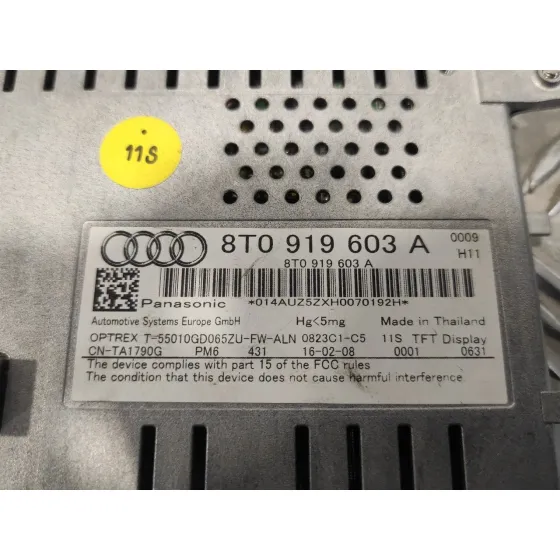 Pantalla Multifuncion para Audi A4 Avant (8K5) (2008)
