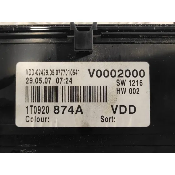 Cuadro Instrumentos para Volkswagen Touran (1T2)