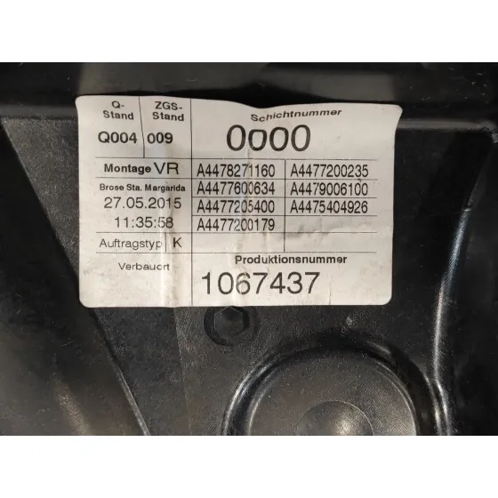 Elevalunas Delantero Derecho para Mercedes-Benz Vito Tourer (447)