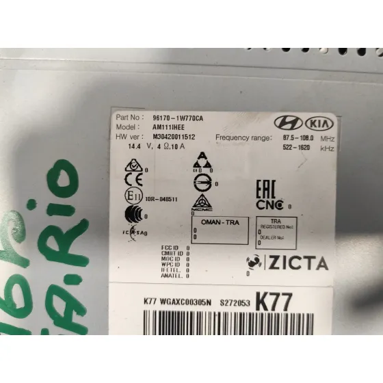 Sistema Audio / Radio Cd para Kia Rio Iii (Ub)