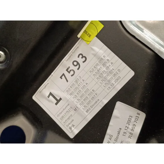 Elevalunas Trasero Izquierdo para Porsche Cayenne (Typ 9Pa)