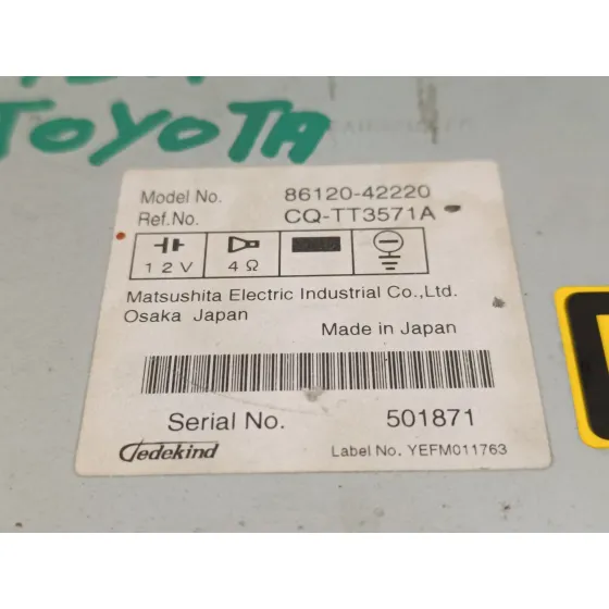 Sistema Audio / Radio Cd para Toyota Rav 4 (A3)