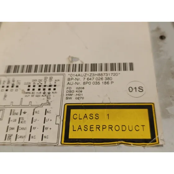 Sistema Audio / Radio Cd para Audi A3 Sportback (8P)