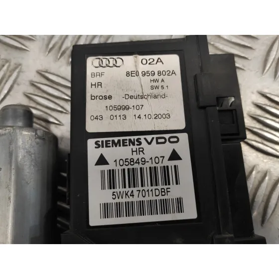 Motor Elevalunas Trasero Derecho para Audi A4 Berlina (8E)