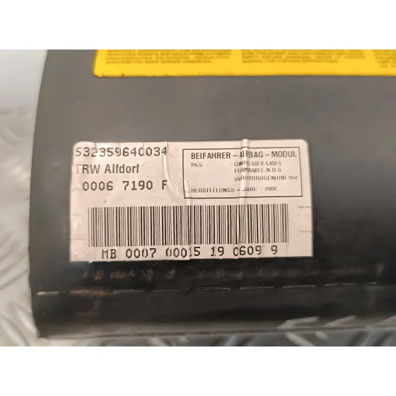 Airbag Delantero Derecho para Mercedes-Benz Clase Slk (W170) Roadster