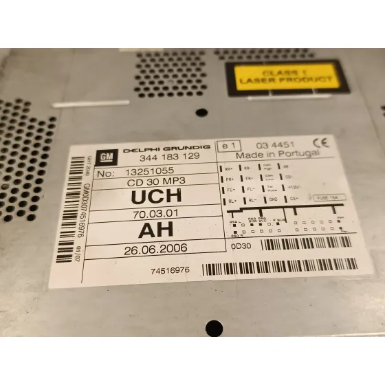 Sistema Audio / Radio Cd para Opel Astra H Caravan