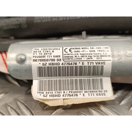 Airbag Cortina Delantero Izquierdo para Peugeot 308