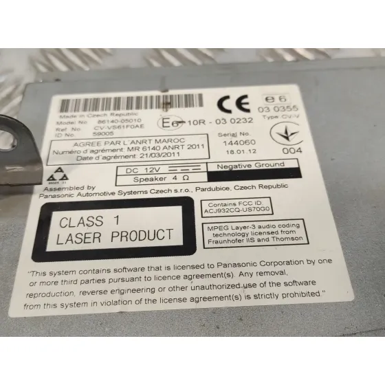 Sistema Audio / Radio Cd para Toyota Avensis (T27)
