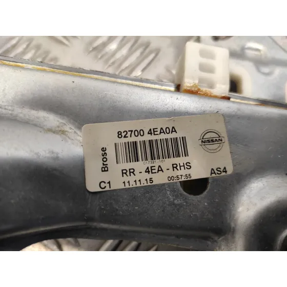 Elevalunas Trasero Derecho para Nissan Qashqai (J11)