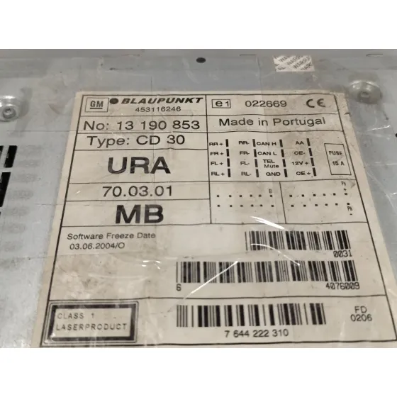 Sistema Audio / Radio Cd para Opel Meriva