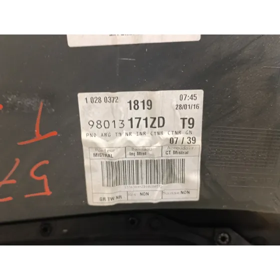 Guarnecido Puerta Trasera Izquierda para Peugeot 308