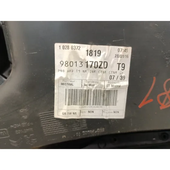 Guarnecido Puerta Trasera Derecha para Peugeot 308