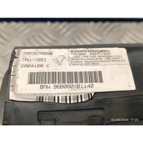 Airbag Delantero Derecho para Bmw Z3 Roadster (E36)