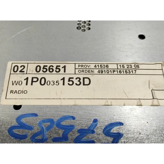 Sistema Audio / Radio Cd para Seat Leon (1P1)