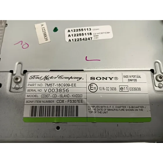 Sistema Audio / Radio Cd para Ford Focus Turnier (Cb4)