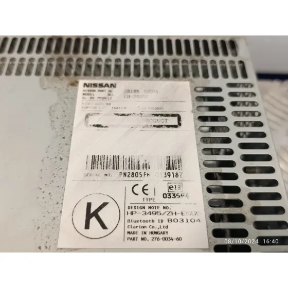 Sistema Audio / Radio Cd para Nissan Qashqai (J10)