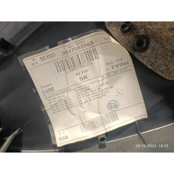 Guarnecido Puerta Trasera Derecha para Volkswagen Golf Vi (5K1)