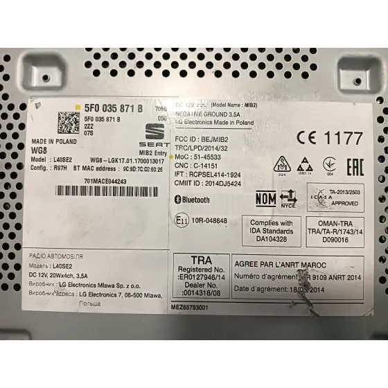 Sistema Audio / Radio Cd para Seat Ibiza Sc (6P5)