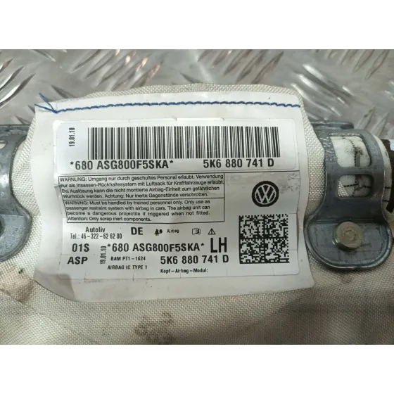 Airbag Cortina Delantero Izquierdo para Volkswagen Golf Vi (5K1)