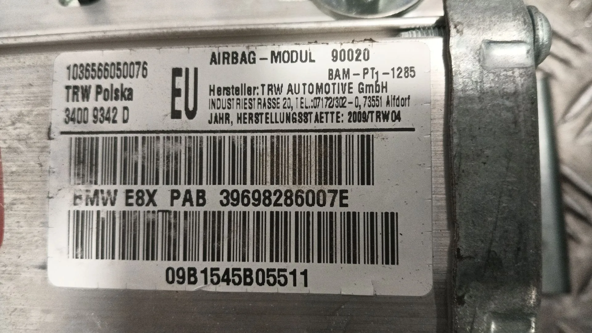 Airbag Delantero Derecho para Bmw Serie 1 Berlina (E81/E87)