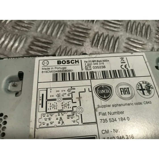 Sistema Audio / Radio Cd para Fiat 500 (312)