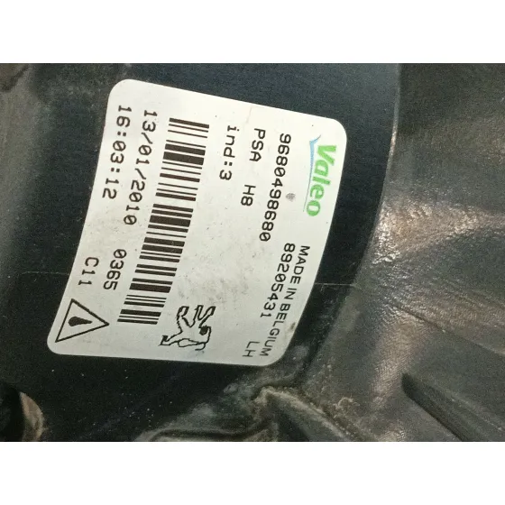 Faro Antiniebla Izquierdo para Peugeot 308 Cc (4B_)