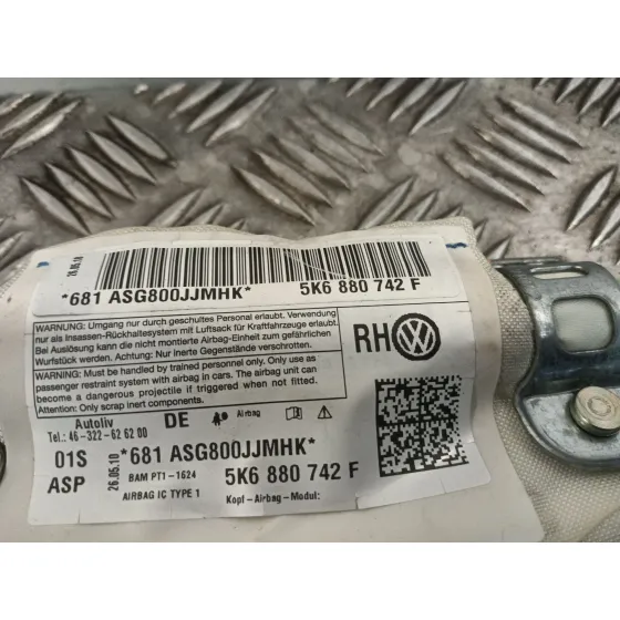 Airbag Cortina Delantero Derecho para Volkswagen Golf Vi (5K1)