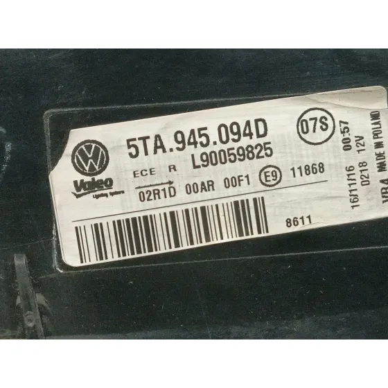 Piloto Trasero Derecho Interior para Volkswagen Touran (5T1)