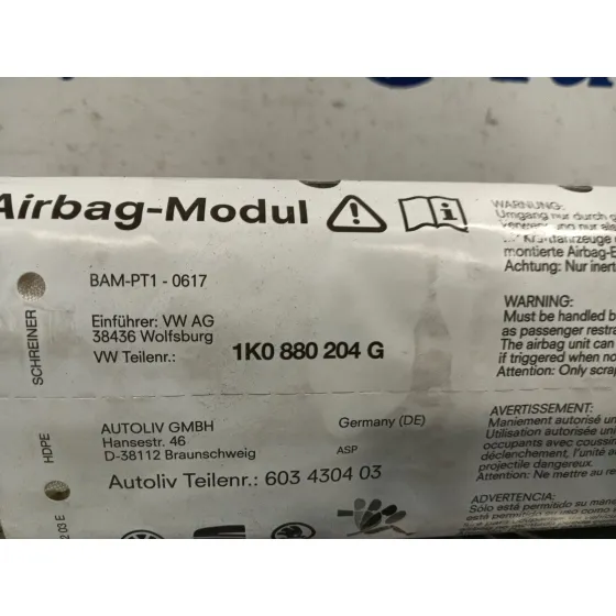 Airbag Delantero Derecho para Volkswagen Golf V (1K1)