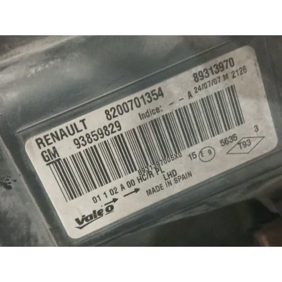 Faro Derecho para Opel Vivaro A Furgoneta (X83)