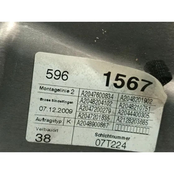 Elevalunas Delantero Derecho para Mercedes-Benz Clase C (W204)