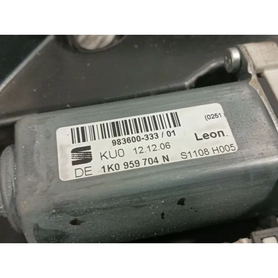 Elevalunas Trasero Derecho para Seat Leon (1P1)