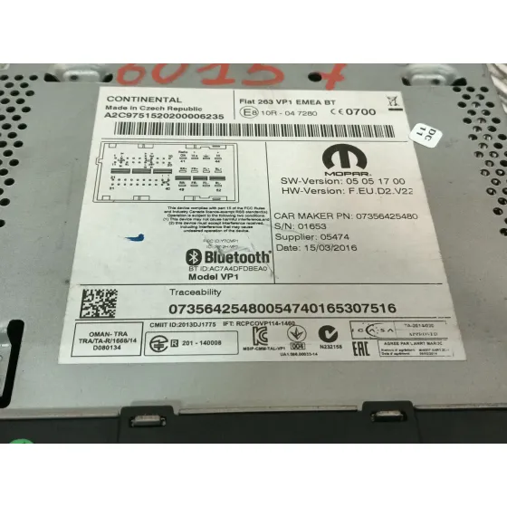 Sistema Audio / Radio Cd para Fiat Doblo Cargo (263_)