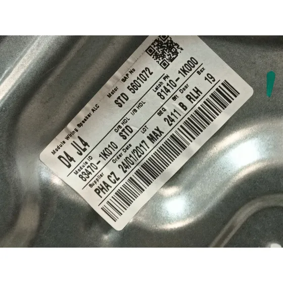 Elevalunas Trasero Izquierdo para Hyundai Ix20 (Jc)