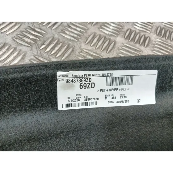 Bandeja Trasera para Opel Corsa F (P2Jo)