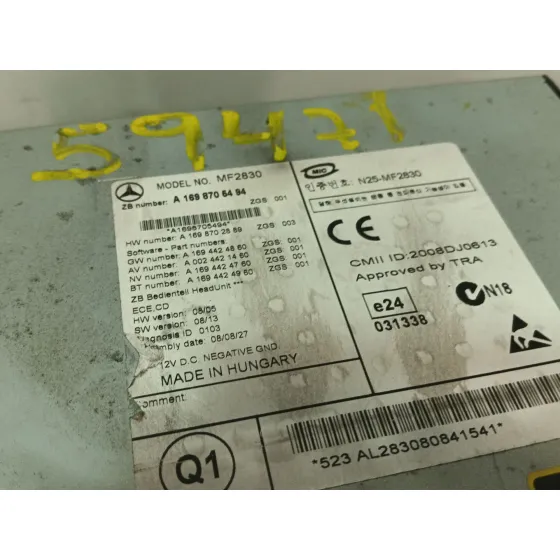 Sistema Audio / Radio Cd para Mercedes-Benz Clase B Sports Tourer (W245)