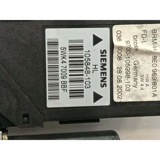 Motor Elevalunas Trasero Izquierdo para Audi A4 B6 (8E2)