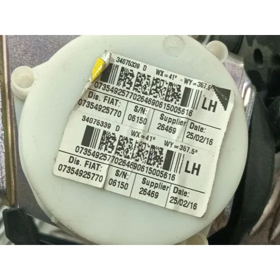 Cinturon Seguridad Trasero Izquierdo para Fiat 500 (312)