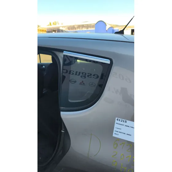Luna Custodia Trasera Izquierda para Peugeot 3008 I Monospace (0U_)