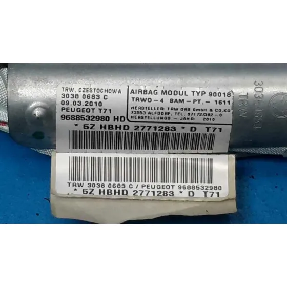 Airbag Cortina Delantero Izquierdo para Peugeot 308