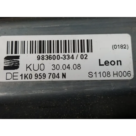 Elevalunas Trasero Derecho para Seat Leon (1P1)