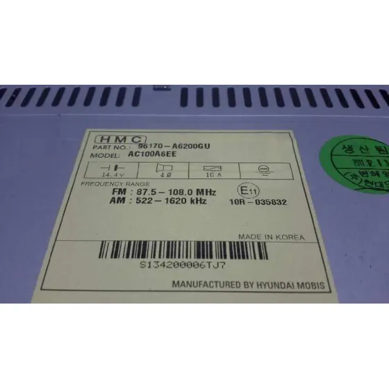 Sistema Audio / Radio Cd para Hyundai I30 (Gd)