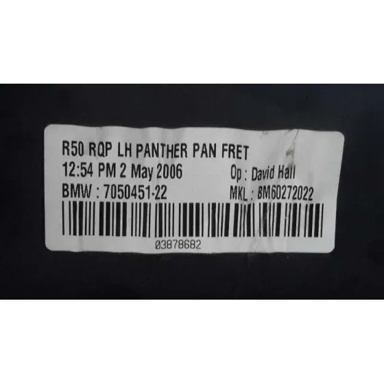 Tapizado Puerta Trasero Izquierdo para Bmw Mini (R50,R53)