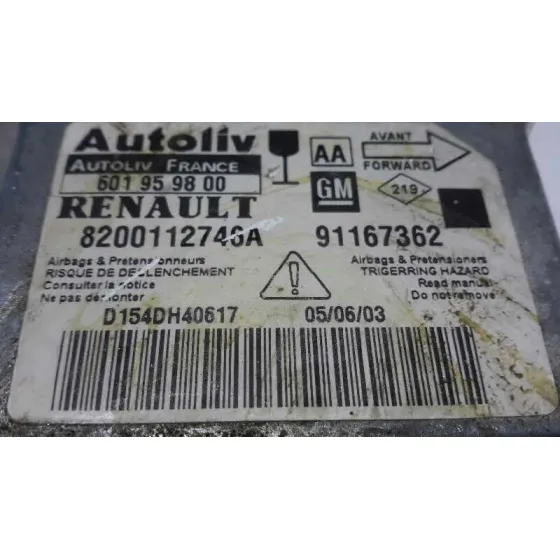 Centralita Airbag para Renault Trafic Caja Cerrada (Ab 4.01)