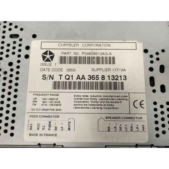 Sistema Audio / Radio Cd para Jeep Gr.cherokee (Wj/Wg)