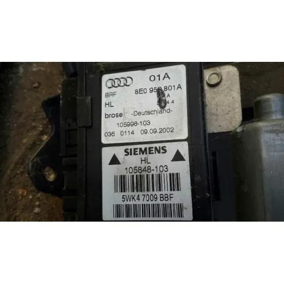 Elevalunas Trasero Izquierdo para Audi A4 Berlina (8E)