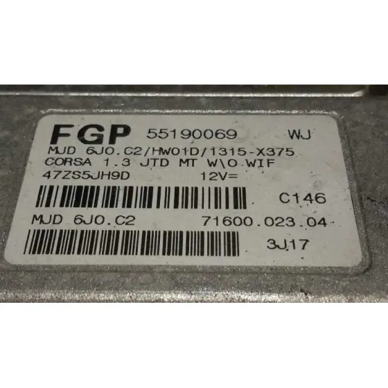 Centralita Motor Uce para Opel Corsa C