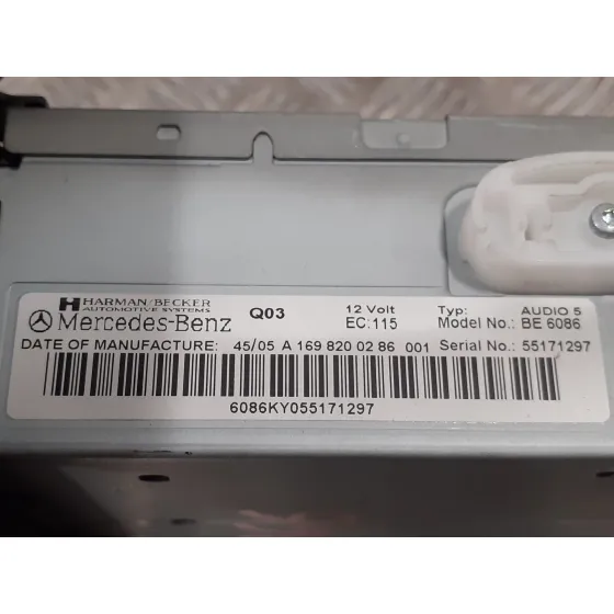 Sistema Audio / Radio Cd para Mercedes-Benz Clase A (W169)