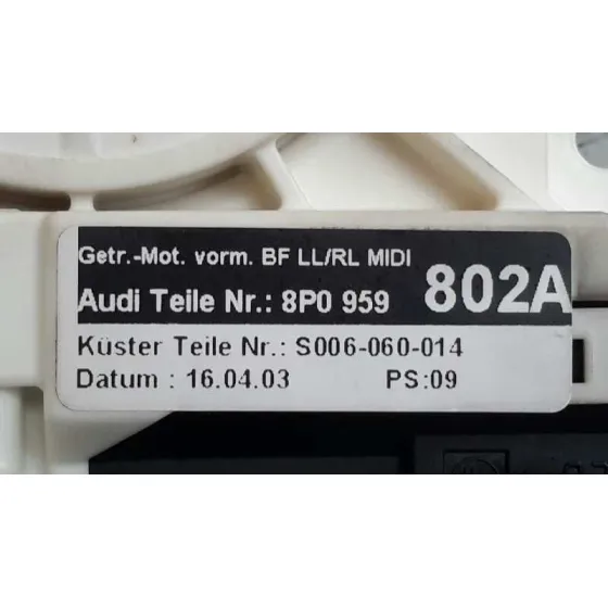 Motor Elevalunas Delantero Derecho para Audi A3 (8P)